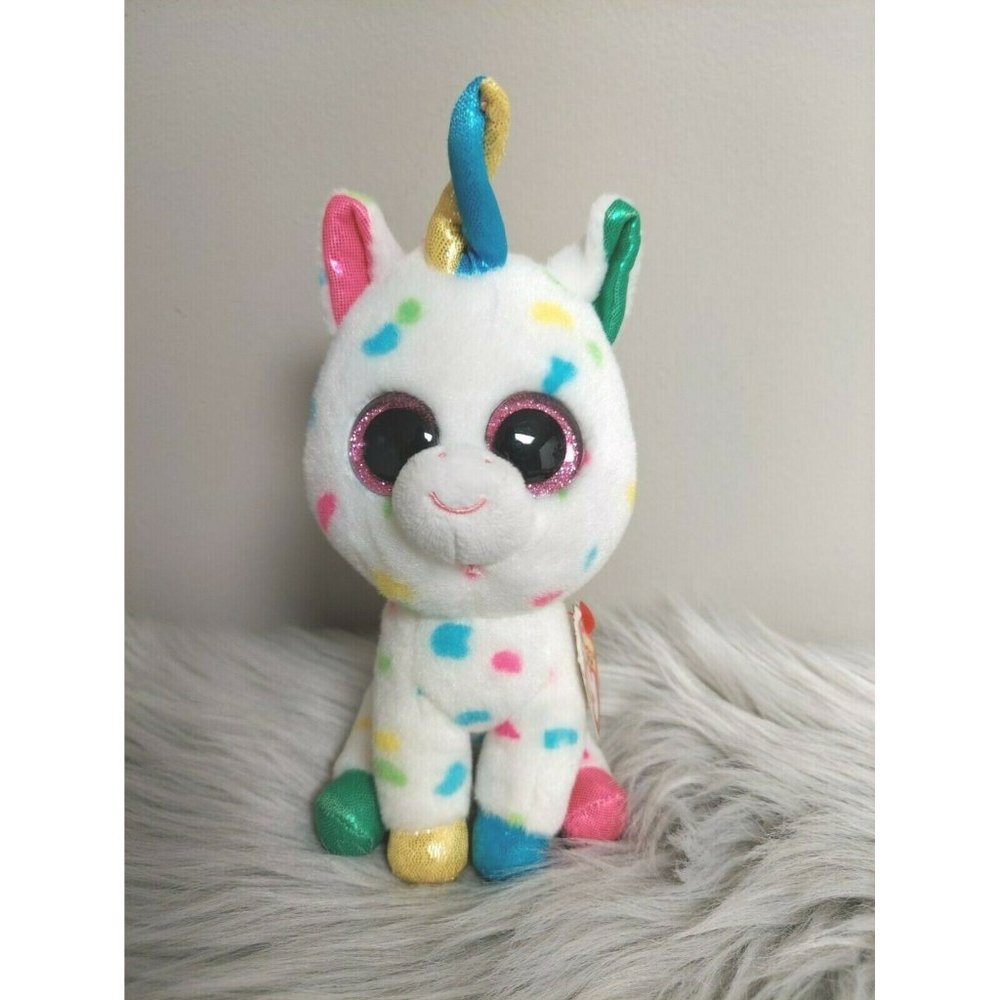Ty‎ Beanie Boos Harmonie 7" Polka Dot Unicorn Plush